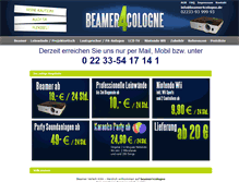 Tablet Screenshot of beamer4cologne.de